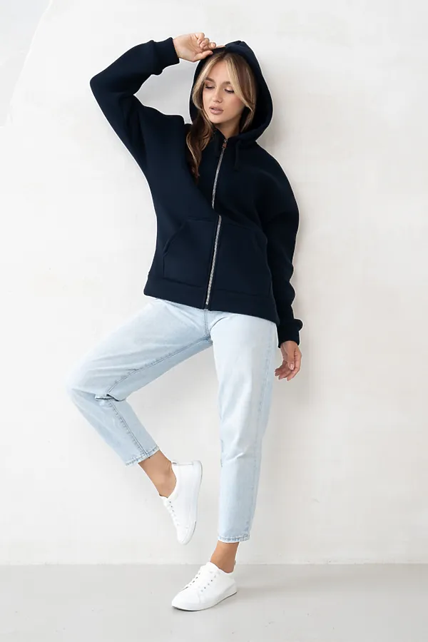 Толстовка BINITA, темно-синяя - фото 2