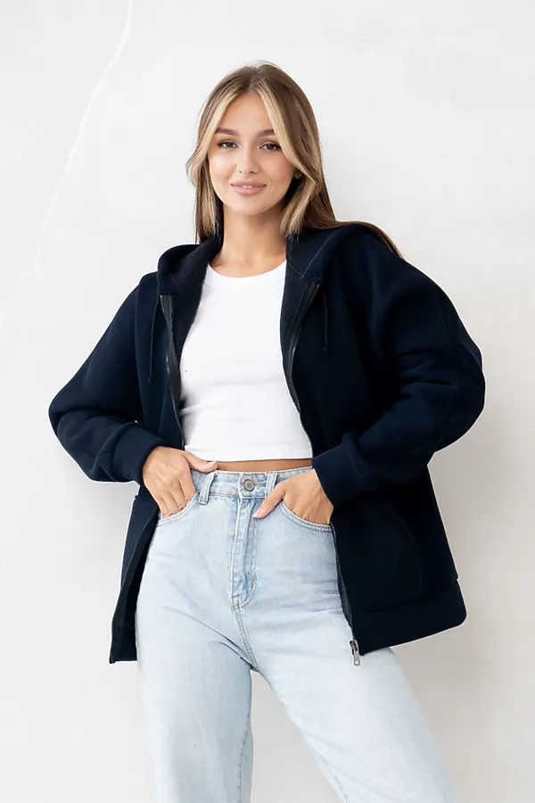 Толстовка BINITA, темно-синяя - фото 2