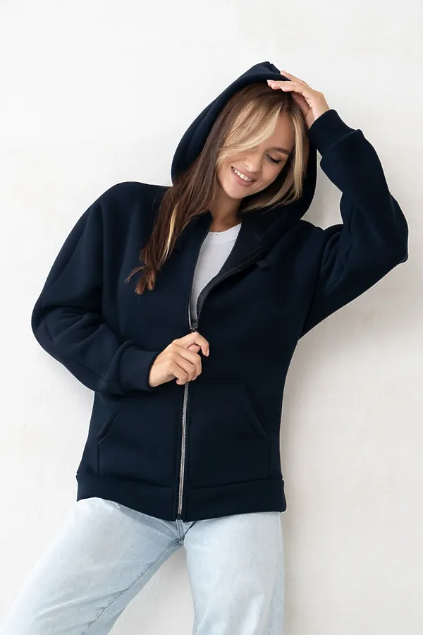 Толстовка BINITA, темно-синяя - фото 2