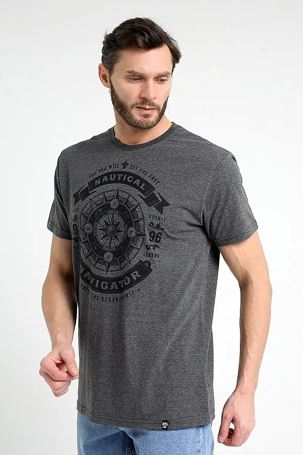 Футболка F5, dark grey melange - фото 2