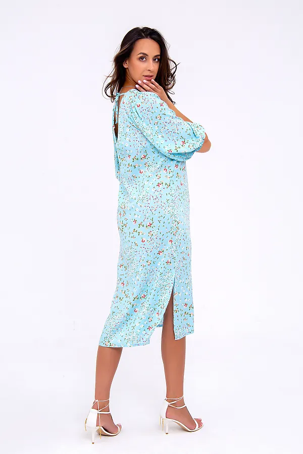 Платье RAPOSA, голубой/цветы - фото 2