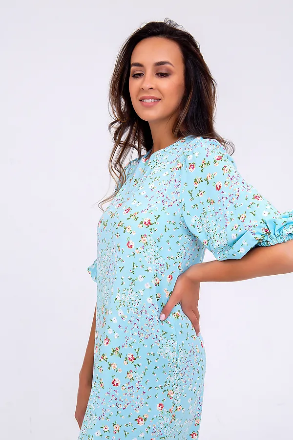 Платье RAPOSA, голубой/цветы - фото 2