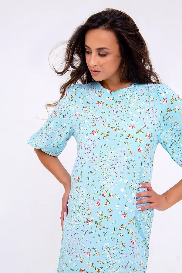 Платье RAPOSA, голубой/цветы - фото 2