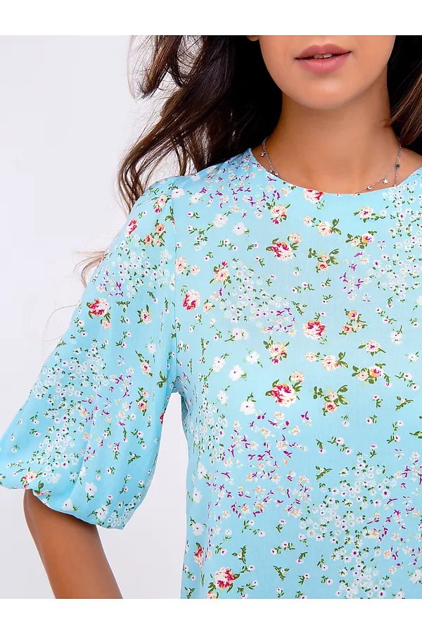 Платье RAPOSA, голубой/цветы - фото 2