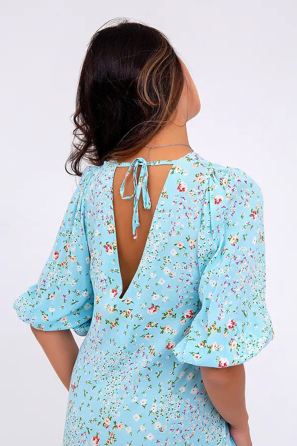 Платье RAPOSA, голубой/цветы - фото 2