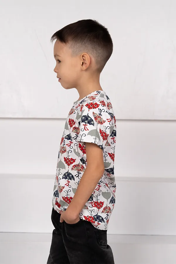 Футболка BINITA, бело-красная - фото 2