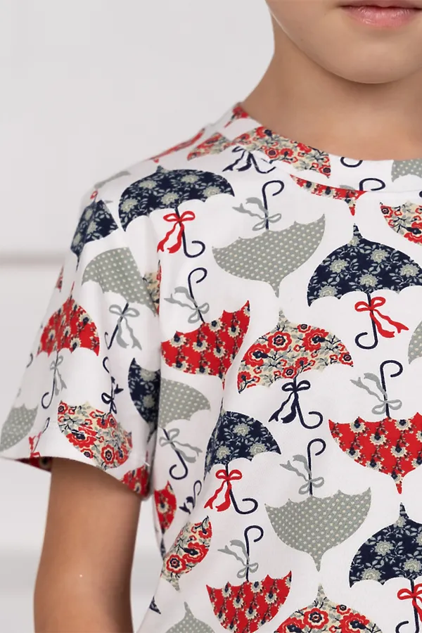 Футболка BINITA, бело-красная - фото 2