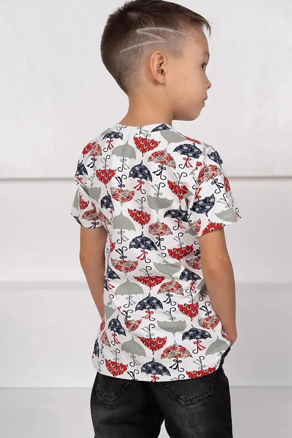 Футболка BINITA, бело-красная - фото 2