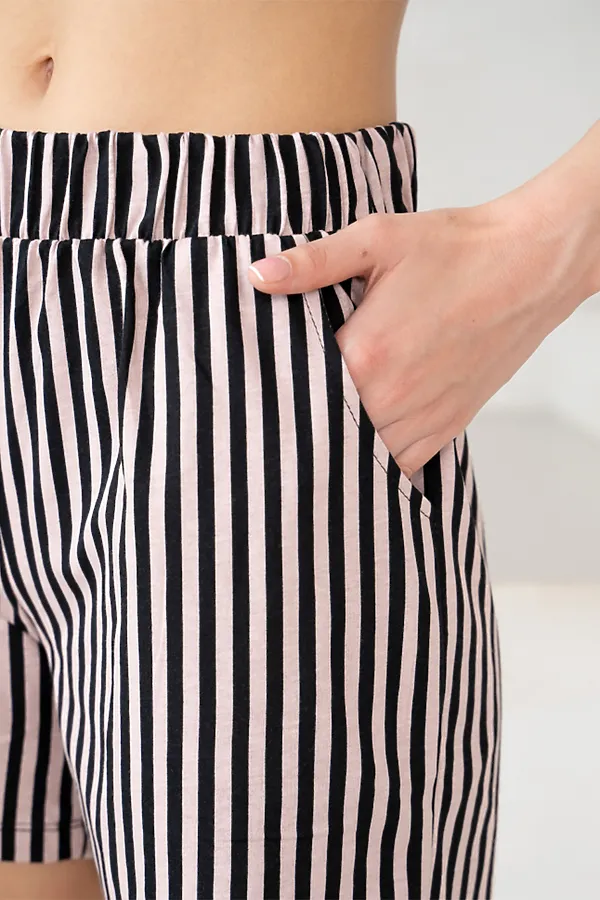 Шорты BINITA, черно-бежевые - фото 2