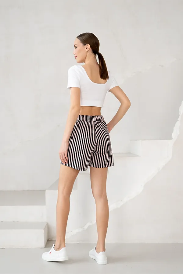 Шорты BINITA, черно-бежевые - фото 2