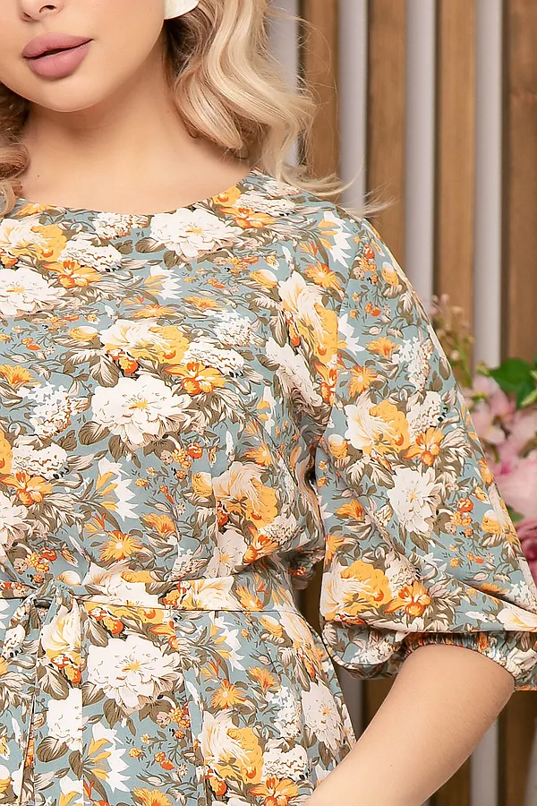 Платье LADY TAIGA, цветы - фото 2