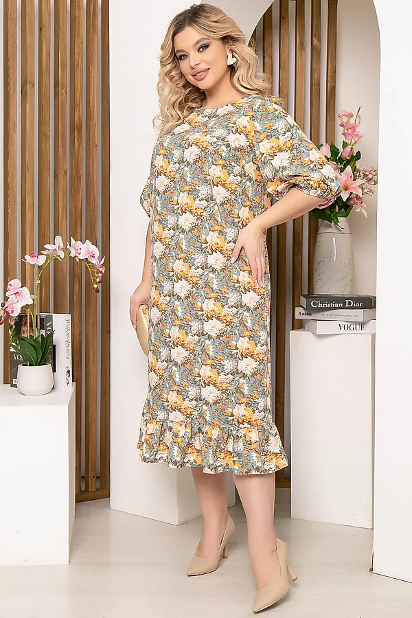 Платье LADY TAIGA, цветы - фото 2