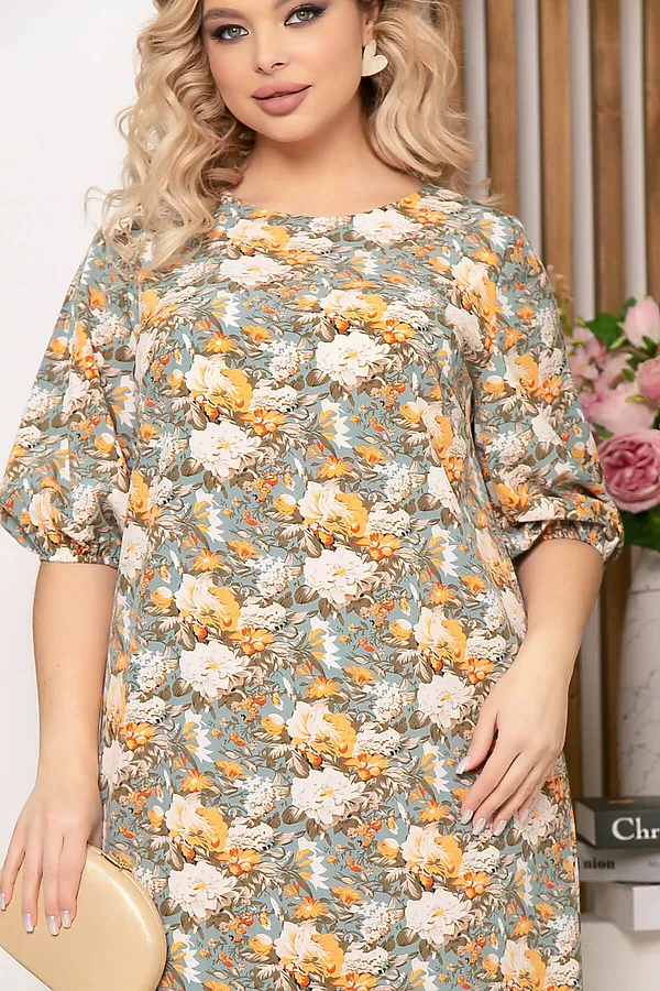 Платье LADY TAIGA, цветы - фото 2