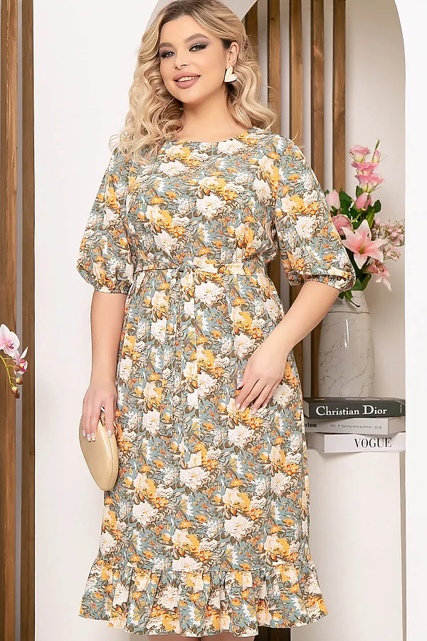 Платье LADY TAIGA, цветы - фото 2