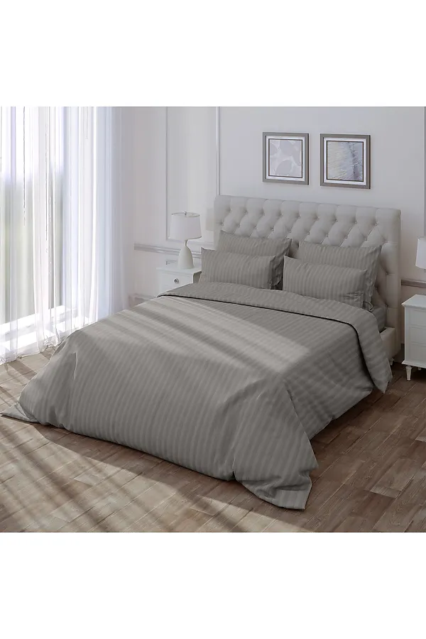 Пододеяльник "Verossa" Stripe 180/215 Gray NORDTEX, gray - фото 2