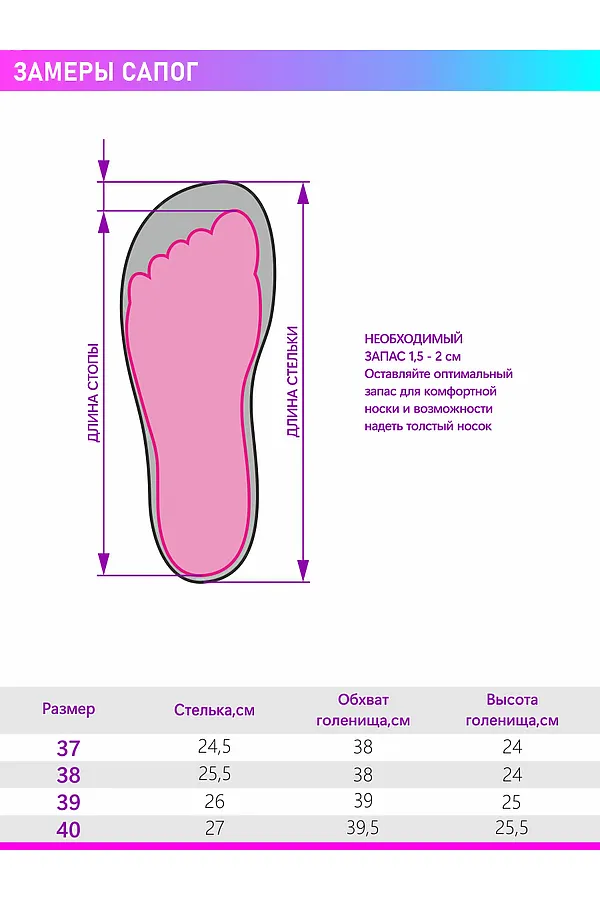 Сапоги NIKASTYLE, фуксия - фото 2