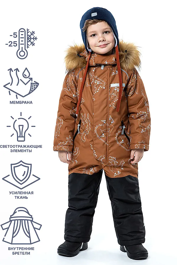 Комбинезон NIKASTYLE, кэмел/черный - фото 2