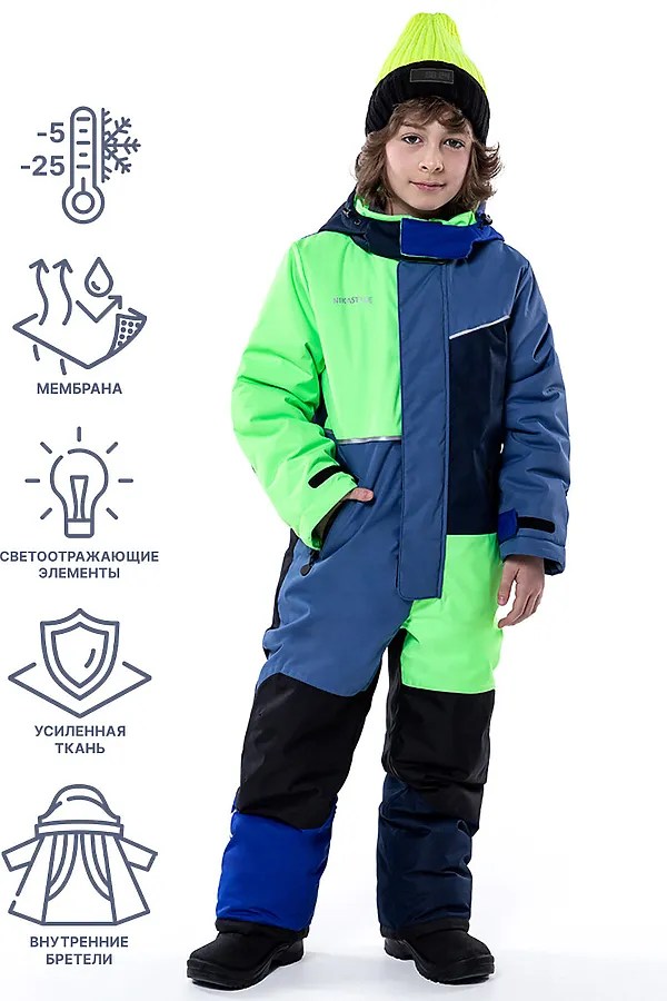 Комбинезон NIKASTYLE, салатовый неон/неви - фото 2