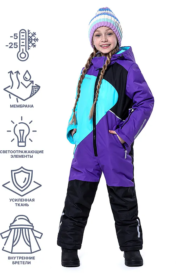 Комбинезон NIKASTYLE, бирюза/лиловый - фото 2