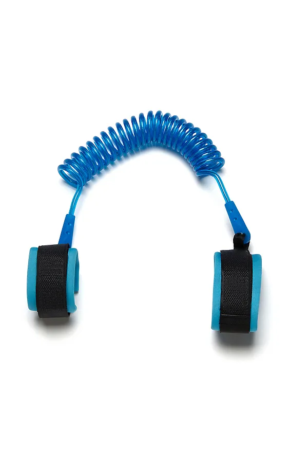 Поводок безопасности 2 м на пружине "Чилли Вилли" Nothing But Love, черный, светло-синий - фото 2