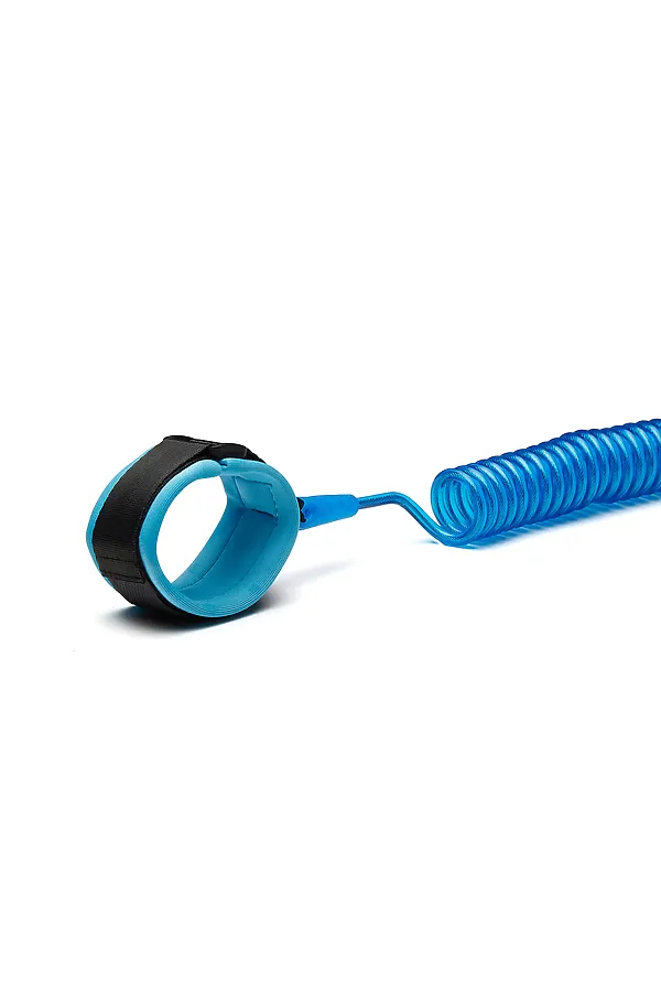 Поводок безопасности 2 м на пружине "Чилли Вилли" Nothing But Love, черный, светло-синий - фото 2