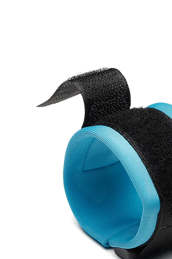 Поводок безопасности 2 м на пружине "Чилли Вилли" Nothing But Love, черный, светло-синий - фото 2