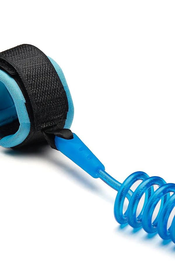 Поводок безопасности 2 м на пружине "Чилли Вилли" Nothing But Love, черный, светло-синий - фото 2