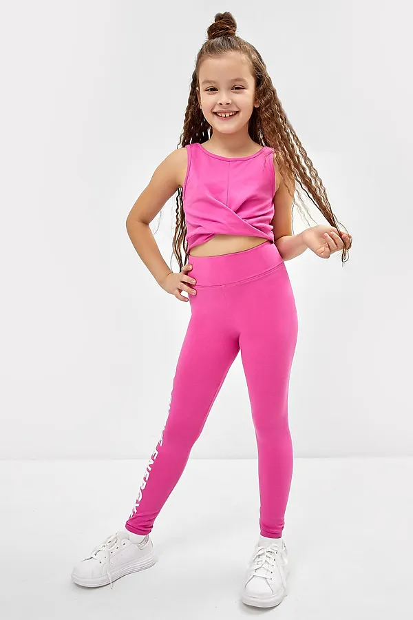 Леггинсы  MARK FORMELLE, ярко -розовый +печать - фото 2