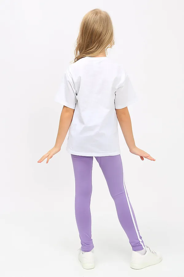 Костюм (Футболка+Леггинсы) ИВАШКА, сиреневый - фото 2