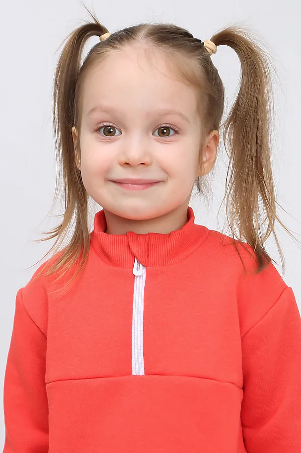 Костюм (Свитшот+Брюки) ИВАШКА, кораллово-оранжевый - фото 2