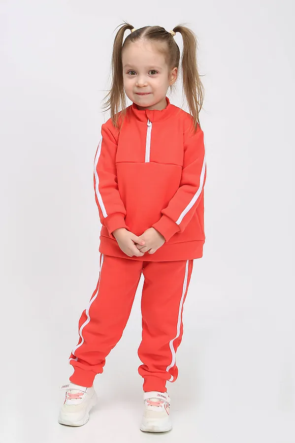 Костюм (Свитшот+Брюки) ИВАШКА, кораллово-оранжевый - фото 2