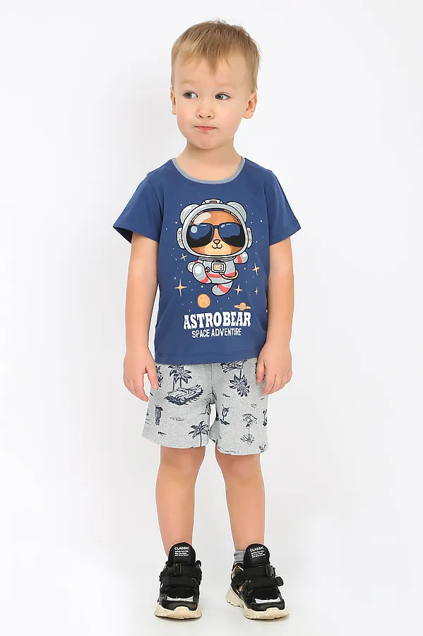 Костюм (Футболка+Шорты) ИВАШКА, индиго - фото 2