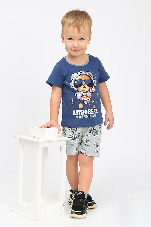 Костюм (Футболка+Шорты) ИВАШКА, индиго - фото 2