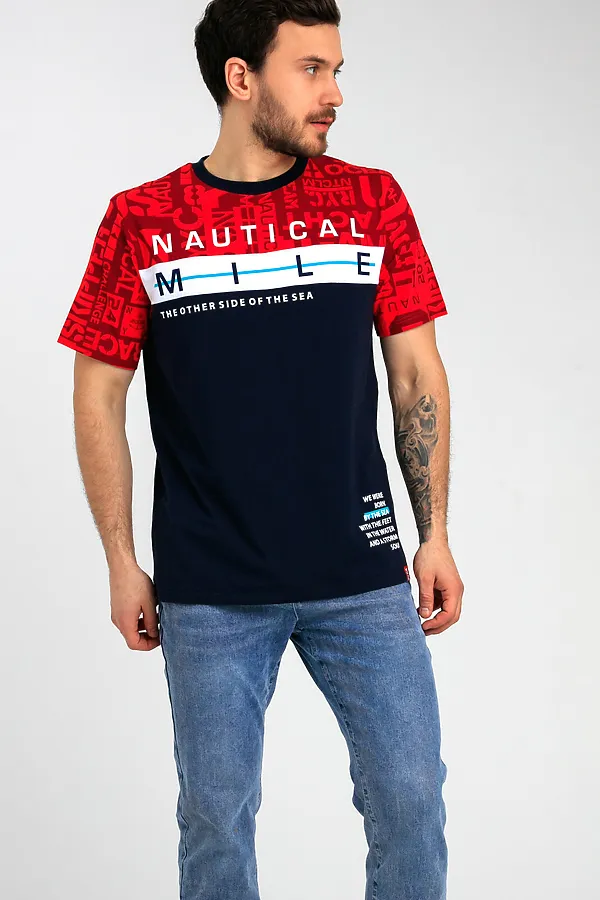 Футболка PLAYTODAY, тёмно-синий,красный,белый - фото 2