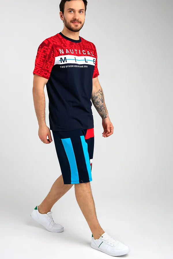Футболка PLAYTODAY, тёмно-синий,красный,белый - фото 2