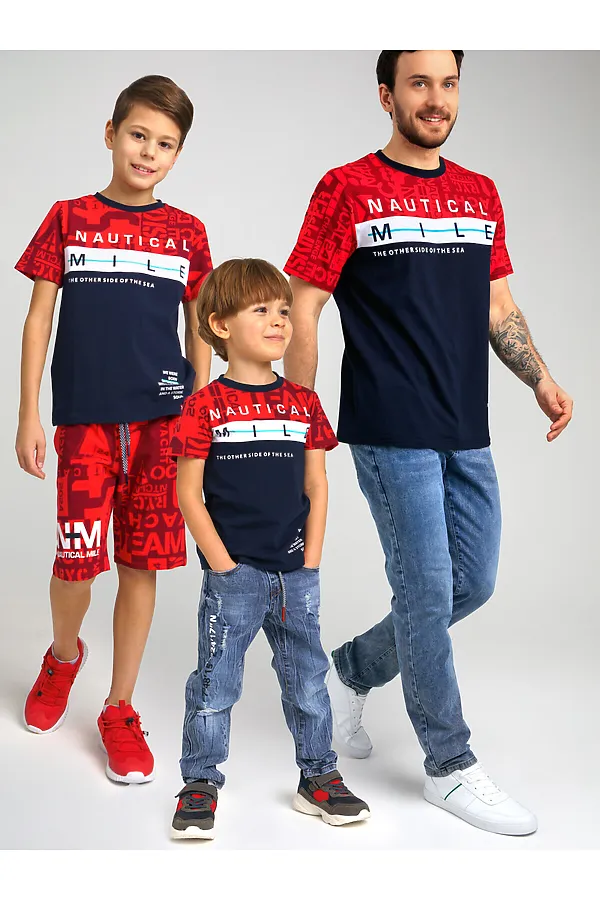 Футболка PLAYTODAY, тёмно-синий,красный,белый - фото 2