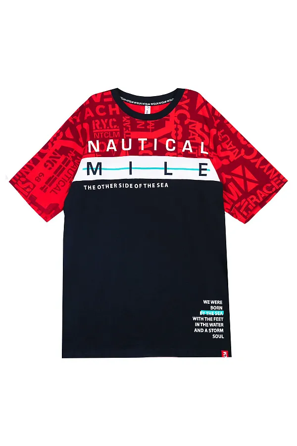 Футболка PLAYTODAY, тёмно-синий,красный,белый - фото 2