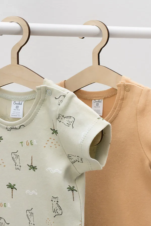 Боди 2шт. CROCKID SALE, св.коричневый,мини-сафари - фото 2