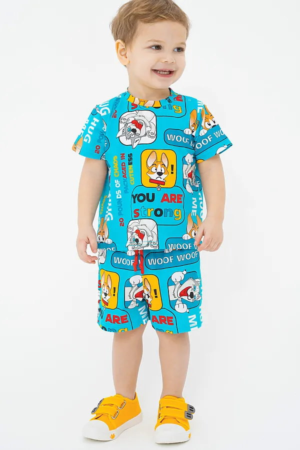 Комплект (футболка+шорты) PLAYTODAY, разноцветный - фото 2