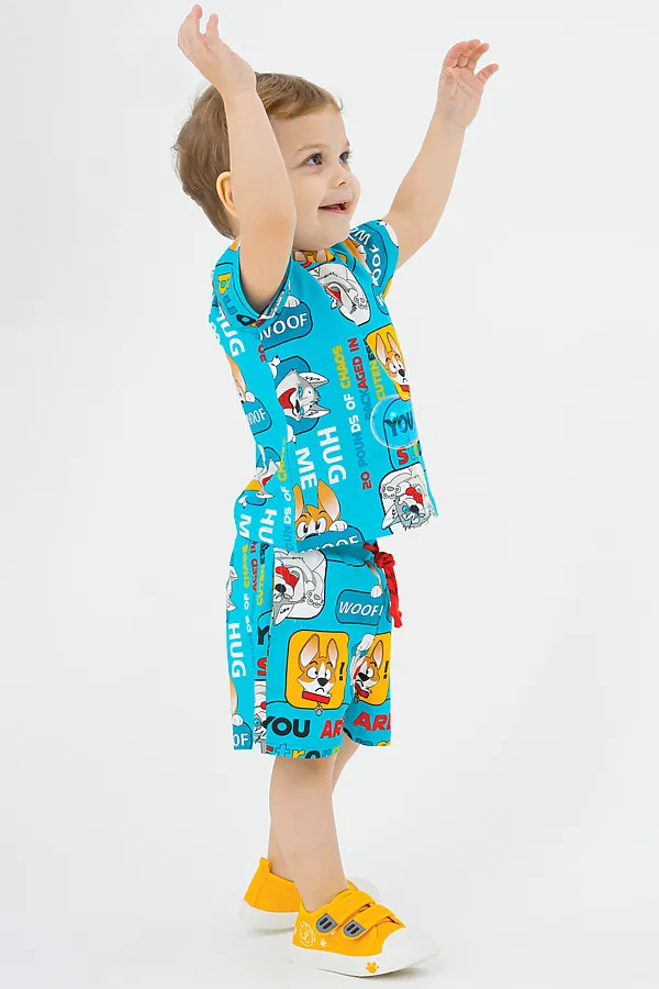 Комплект (футболка+шорты) PLAYTODAY, разноцветный - фото 2