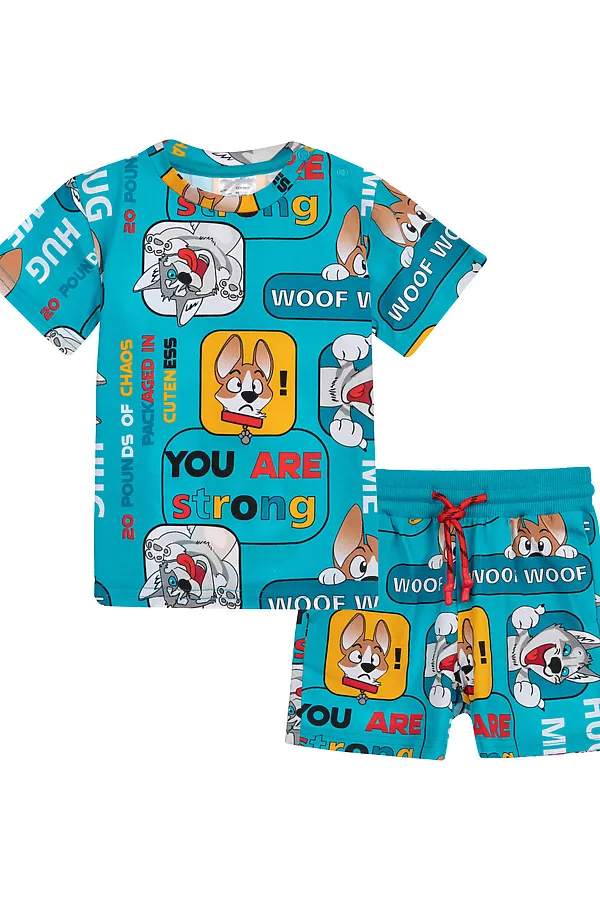 Комплект (футболка+шорты) PLAYTODAY, разноцветный - фото 2