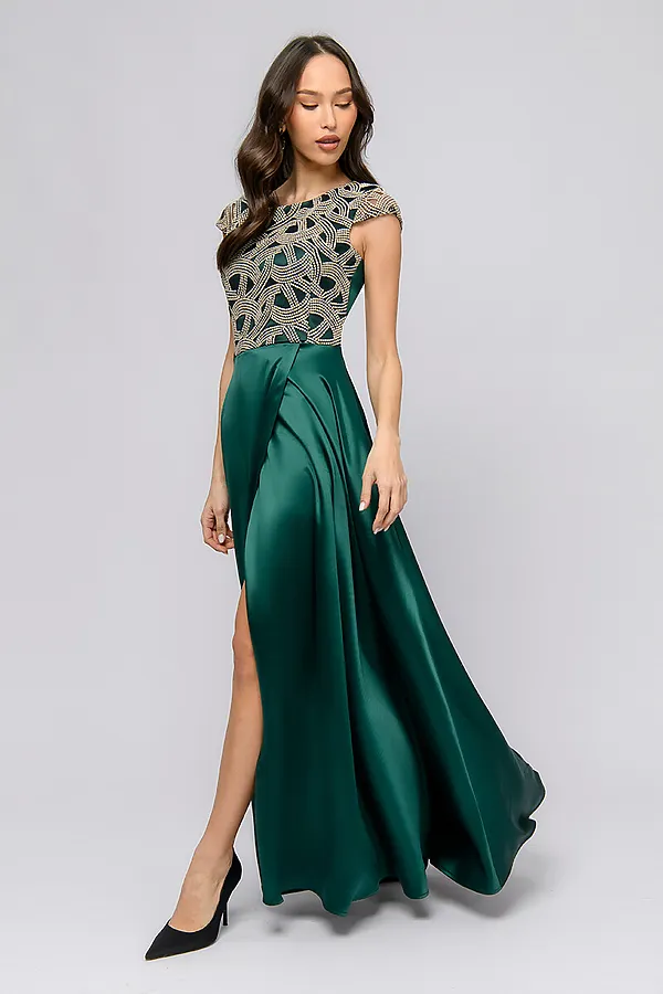 Платье 1001 DRESS, изумрудный - фото 2