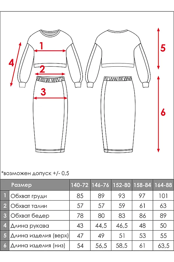Комплект (Джемпер + Юбка) NOTA BENE, черный - фото 2