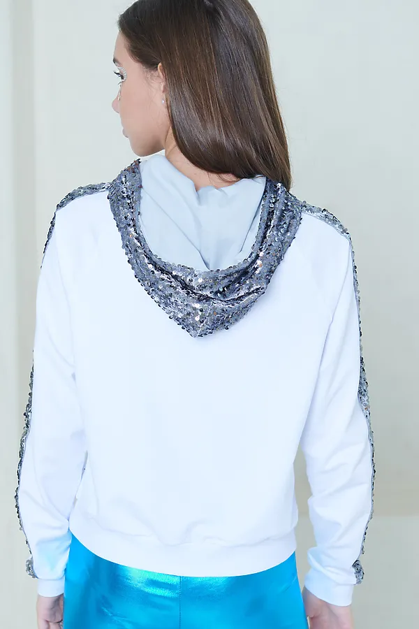 Худи NOTA BENE, белый,серебряный - фото 2