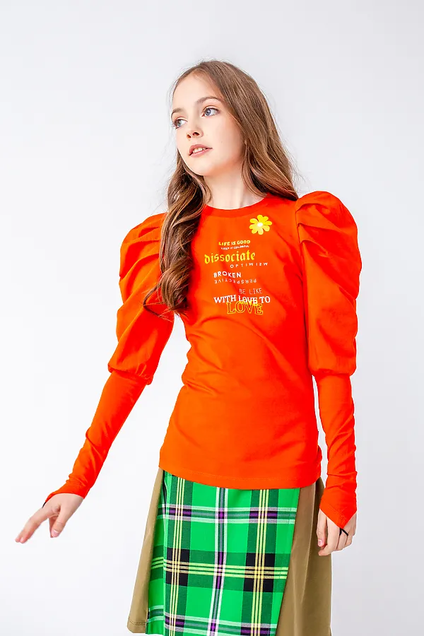 Лонгслив NOTA BENE, мандариновый - фото 2