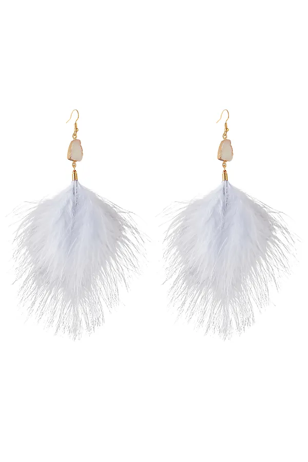 Серьги "Райские птицы" MERSADA, золотистый, светло-серый - фото 2