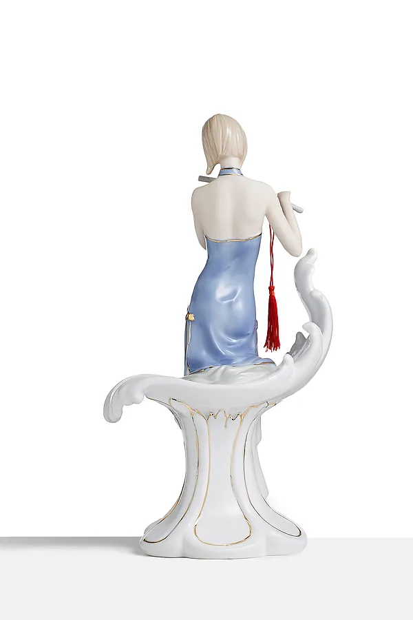 Статуэтка керамическая статуэтка девушки декоративная статуэтка с глазурью "Голубая лагуна" Nothing But Love, кремовый, мятный, светло-синий - фото 2