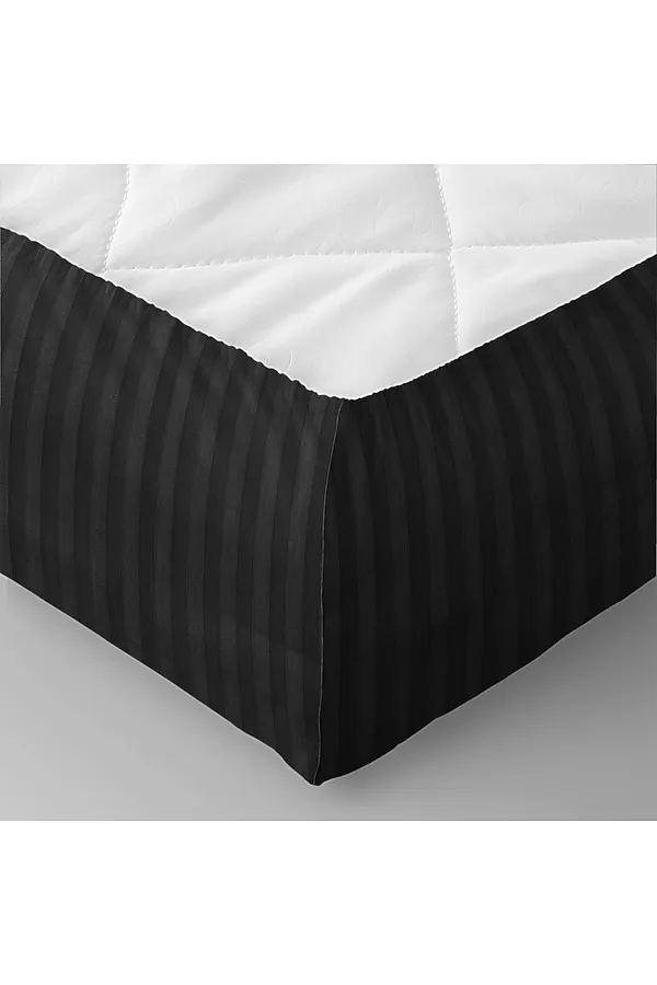 Простыня "Verossa" Stripe На Резинке 200/200 Black NORDTEX, black - фото 2