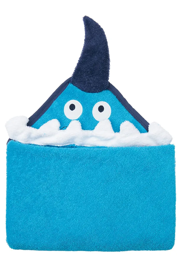 Полотенце детское текстильное с капюшоном для мальчиков PLAYTODAY, синий - фото 2