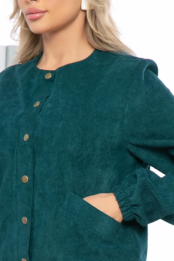 Бомбер LADY TAIGA, изумруд - фото 2